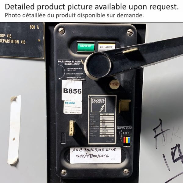 Air Circuit Breaker 30HL3 F800 M/O D/O FPE 21"