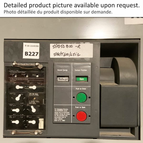 SPB50800 BREAKER SPB50 800A 600V 3P WEST 42KA