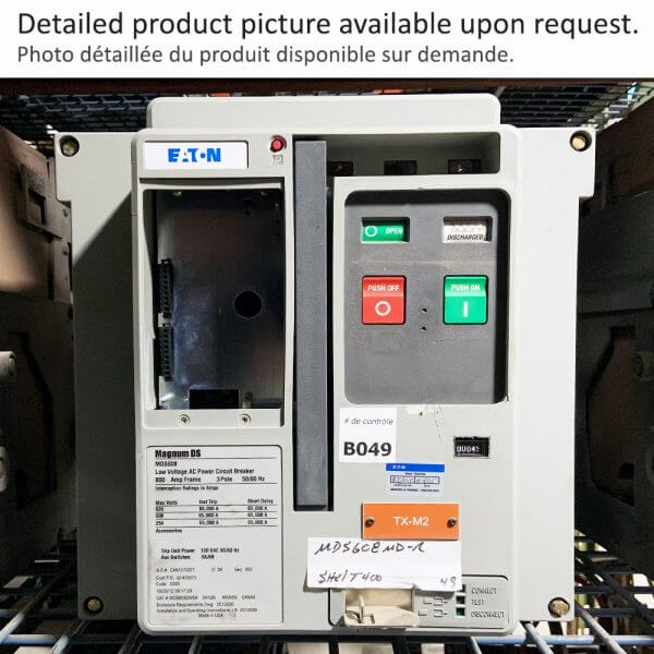 BREAKER 800A 600V 3P M/O D/O CUTLER HAMMER 65KA