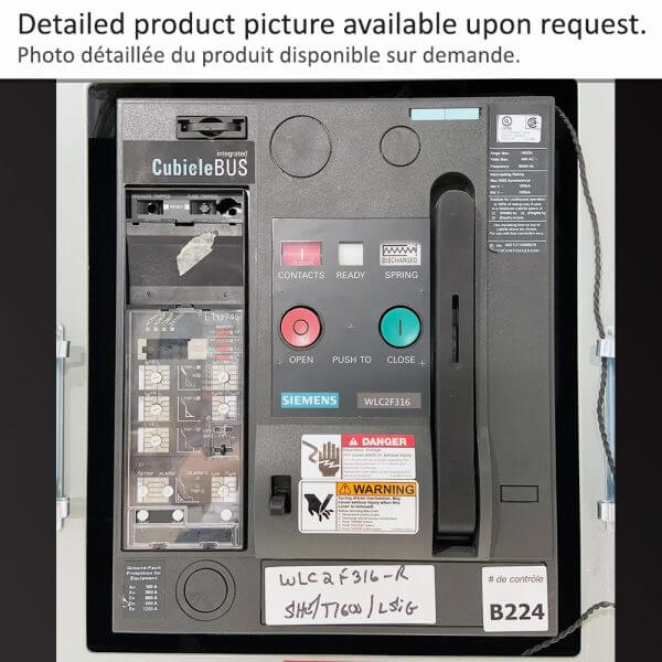 BREAKER WLC2F316 1600A 600V 3P SIEMENS